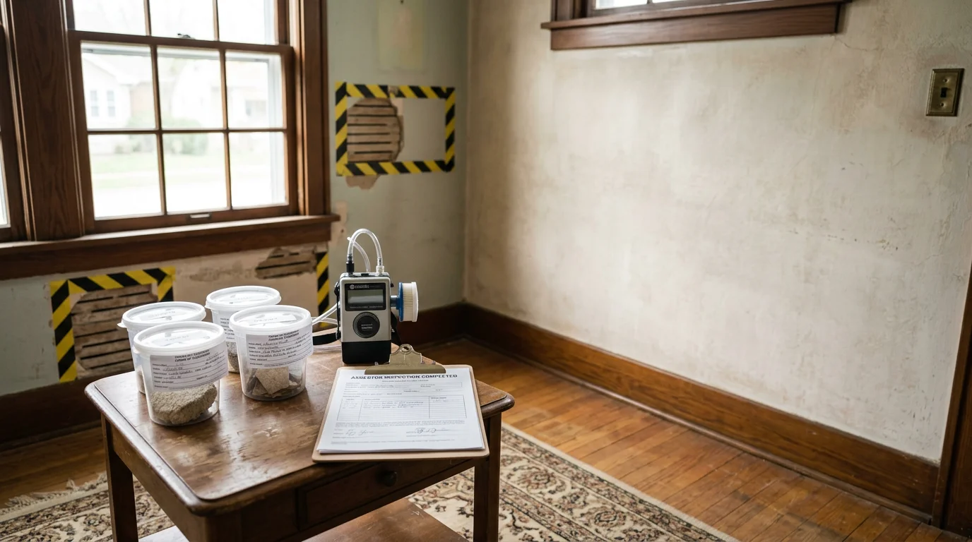 Asbestos testing and remediation safety equipment